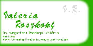 valeria roszkopf business card
